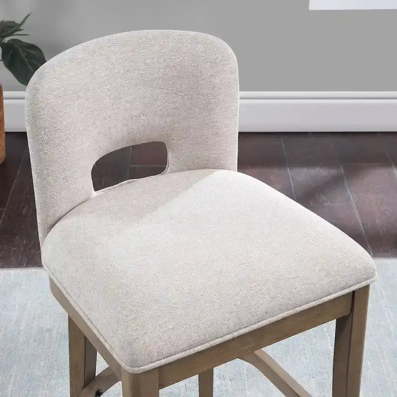 Sgabello da bancone singolo color tortora chiaro di metà secolo