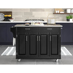 Carrello da cucina mobile nero con top in acciaio inossidabile, singolo
