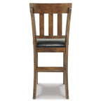 Set da pranzo da 5 pezzi in marrone medio, altezza bancone, per 6 persone
