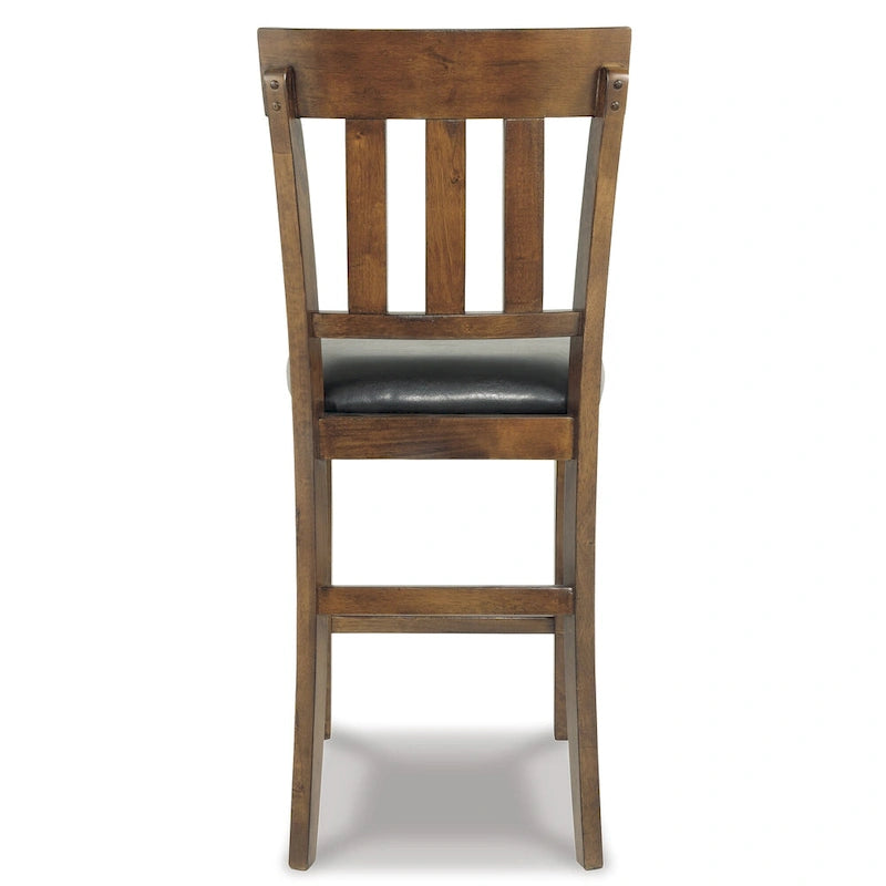 Set da pranzo da 5 pezzi in marrone medio, altezza bancone, per 6 persone