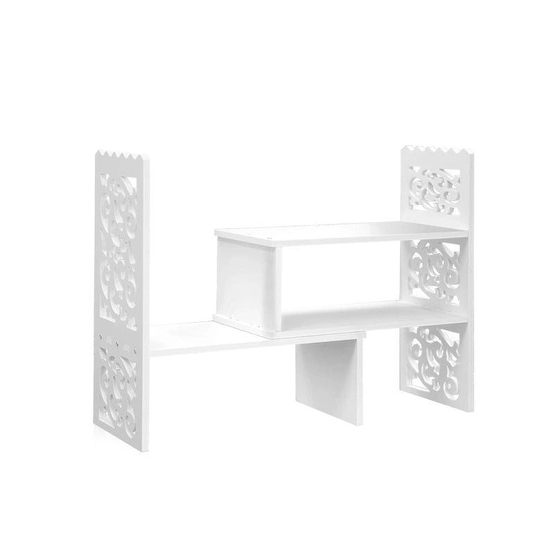 Organizzatore da scrivania in legno retrò a 2 pezzi bianco/bianco sporco