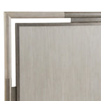 Letto Champagne con pannelli, struttura in legno massello e metallo, King/Queen
