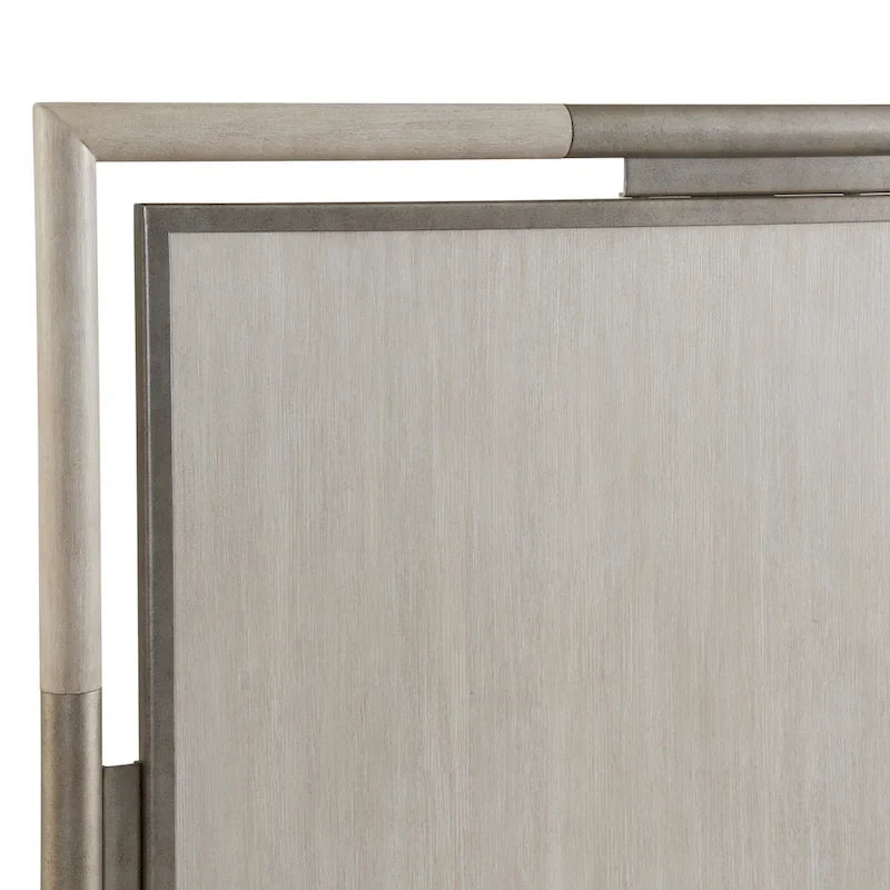 Letto Champagne con pannelli, struttura in legno massello e metallo, King/Queen