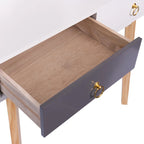 Set Toeletta Moderno Bianco con Specchio LED, 4 Cassetti e Sgabello, 1 Persona