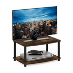 Mobile TV sopraelevato a 2 ripiani, senza attrezzi, Americano / Rovere Bianco / Pino Ambrato / Bianco, montaggio a 1 persona