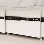 Famapy White Murphy Bed with Drawer  Pull-Out Bed Frame + Built-In Charging Station