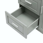 Armadio alto nero/bianco/grigio – 3 cassetti e 3 ante, Utente singolo