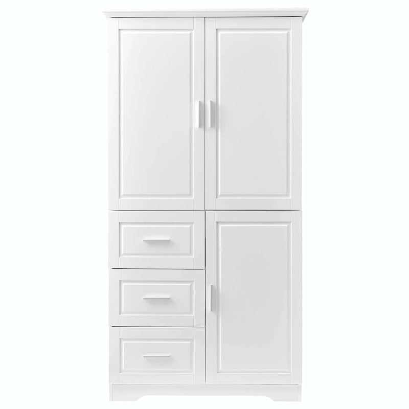 Armadio alto nero/bianco/grigio – 3 cassetti e 3 ante, Utente singolo