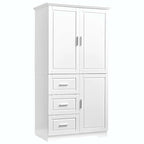 Armadio alto nero/bianco/grigio – 3 cassetti e 3 ante, Utente singolo
