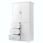 Armadio alto nero/bianco/grigio – 3 cassetti e 3 ante, Utente singolo
