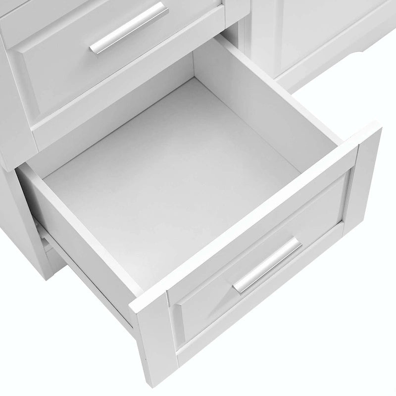 Armadio alto nero/bianco/grigio – 3 cassetti e 3 ante, Utente singolo