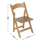 Emma and Oliver Solid Wood Foldable Dining Chair