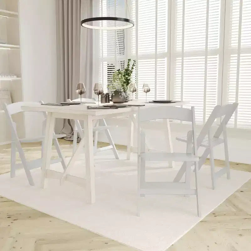Emma and Oliver Solid Wood Foldable Dining Chair