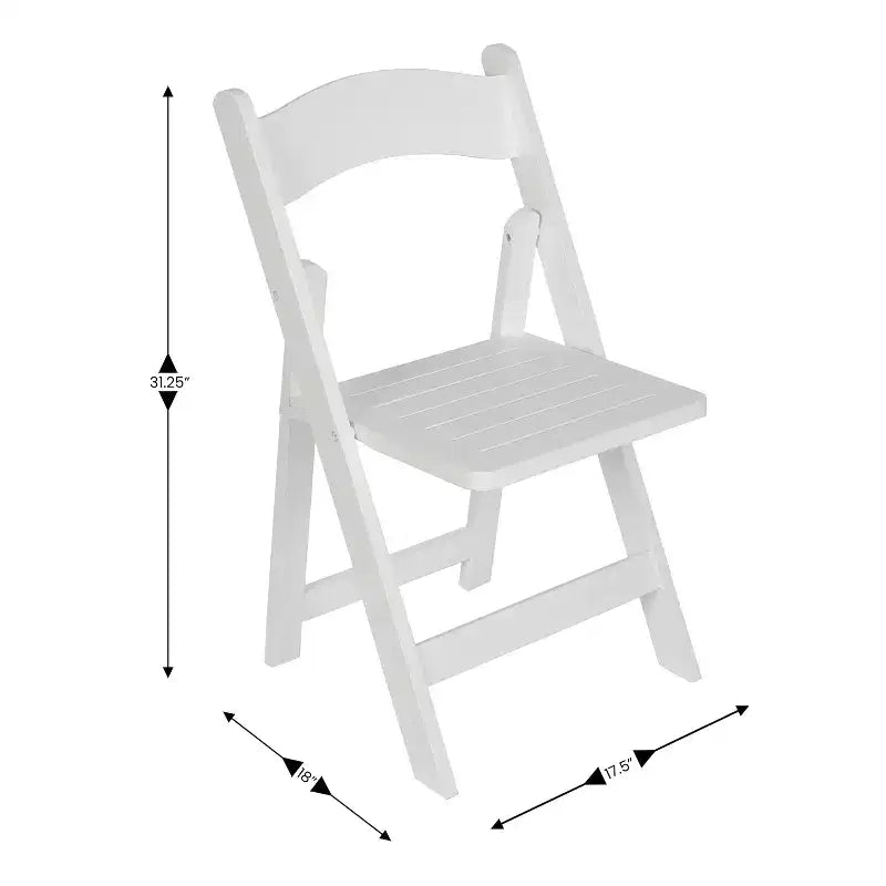 Emma and Oliver Solid Wood Foldable Dining Chair