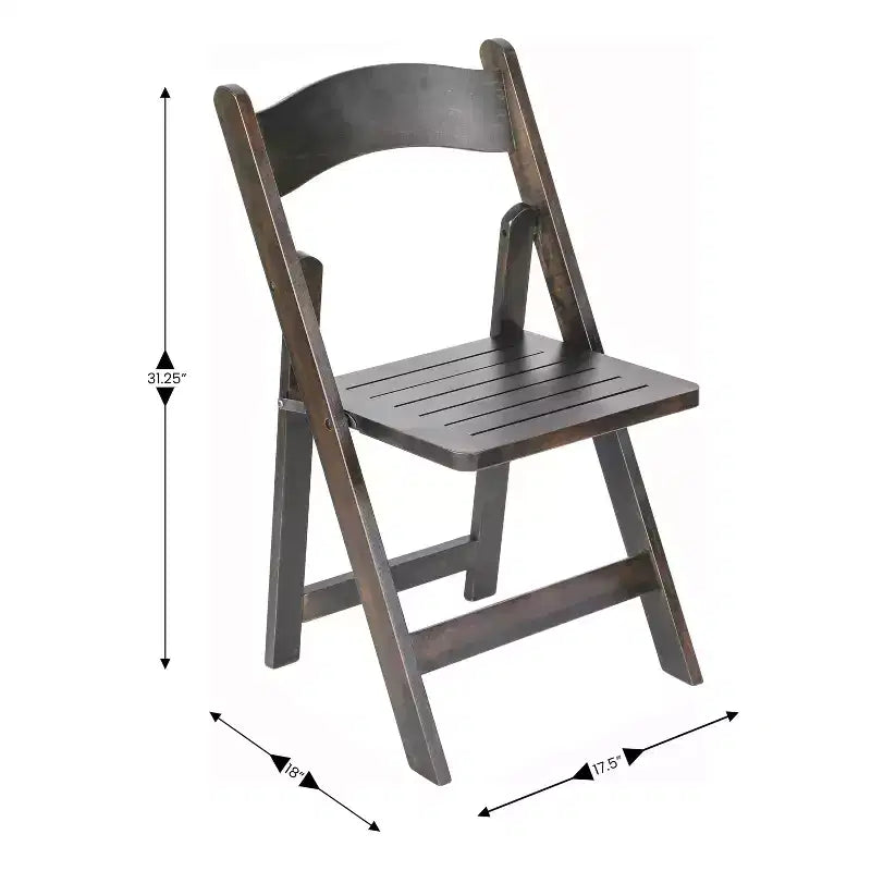 Emma and Oliver Solid Wood Foldable Dining Chair