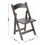Emma and Oliver Solid Wood Foldable Dining Chair