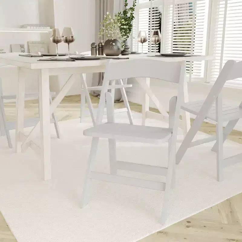 Emma and Oliver Solid Wood Foldable Dining Chair