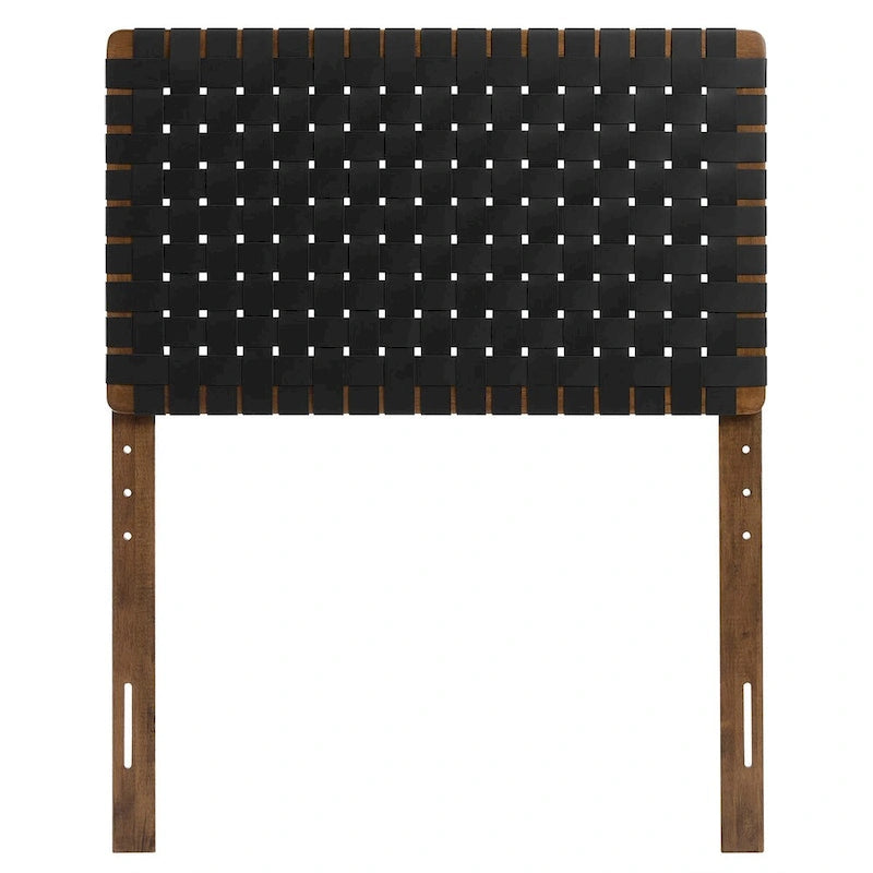 Testiera a parete in ecopelle intrecciata color noce/beige/marrone/nero – Twin/Full/Queen/King
