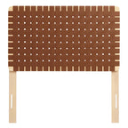 Testiera a parete in ecopelle intrecciata color noce/beige/marrone/nero – Twin/Full/Queen/King