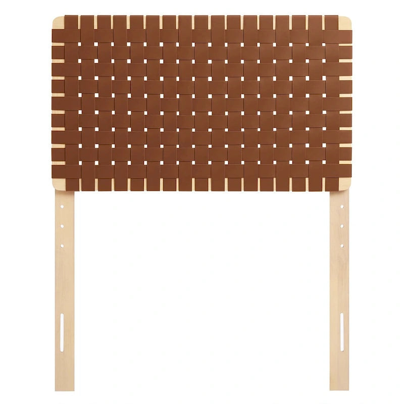 Testiera a parete in ecopelle intrecciata color noce/beige/marrone/nero – Twin/Full/Queen/King