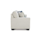Divano letto matrimoniale Snow/Blue Crosshatch, 2 posti a sedere e 2 posti letto