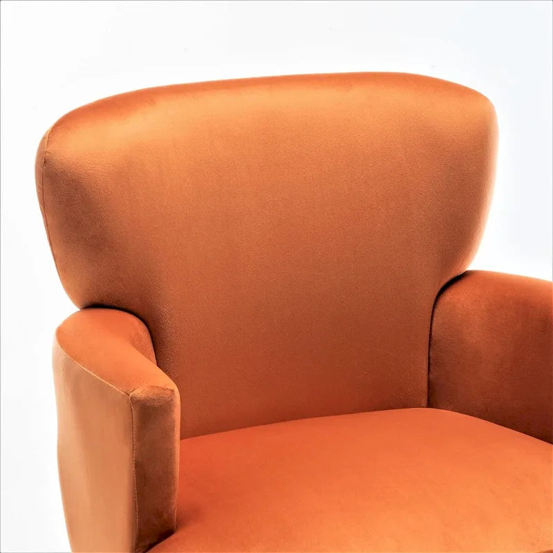 Poltrona con accenti in velluto e gambe in metallo dorato, vari colori, sedile singolo