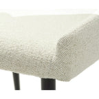 Sedia da pranzo Boucle con gambe in acciaio nero, set da 2 – Grigio scuro / Crema / Verde bosco