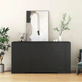 Credenza, nero/bianco, montaggio da 2 persone, 3 cassetti e 2 ante