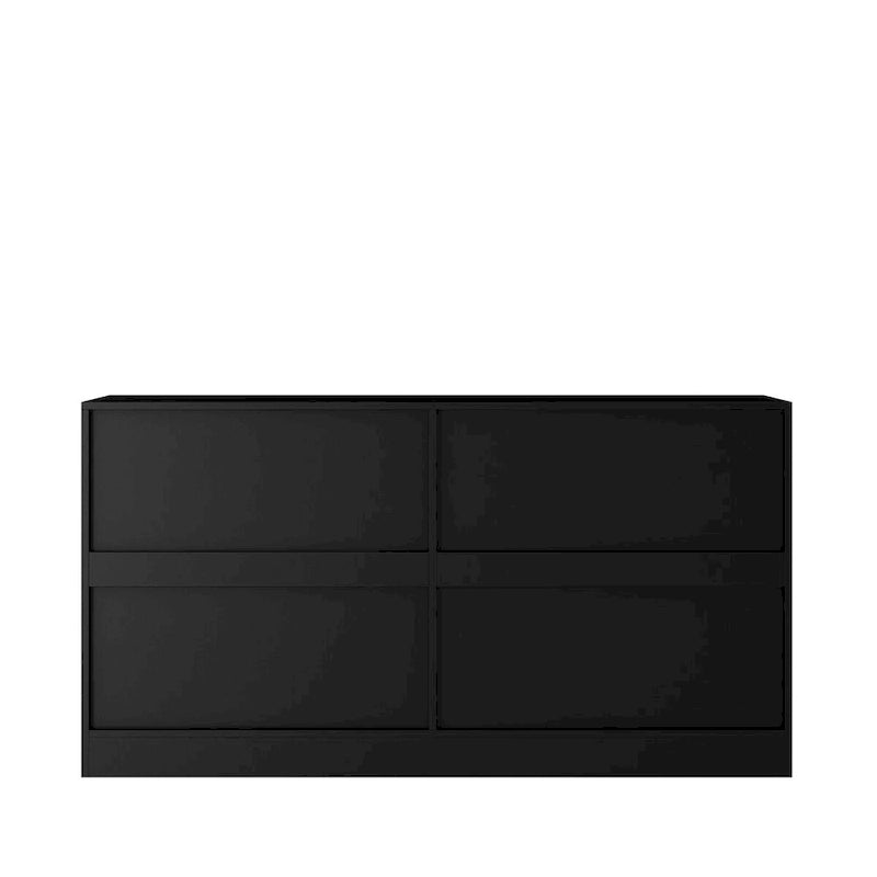 Credenza, nero/bianco, montaggio da 2 persone, 3 cassetti e 2 ante