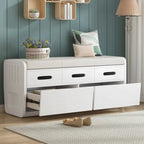 Panca contenitore rustica a 2 posti con 2 cassetti – Legno naturale / Blu navy / Espresso / Bianco