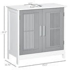 Mobile sottolavabo da bagno bianco+grigio, stile singolo, per 1 persona