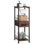 Freestanding Toilet Paper Storage Cabinet with Sliding Storage Drawer