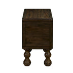 Tavolino in legno massello marrone/espresso con cassetto, montaggio in 1 persona