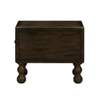Tavolino in legno massello marrone/espresso con cassetto, montaggio in 1 persona
