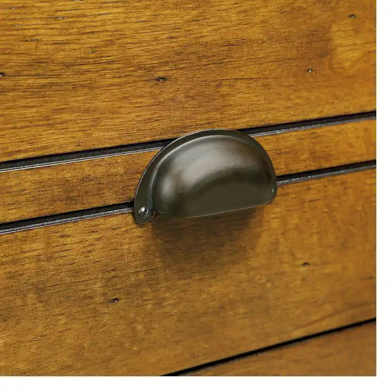 Tavolino in legno massello marrone/espresso con cassetto, montaggio in 1 persona