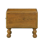 Tavolino in legno massello marrone/espresso con cassetto, montaggio in 1 persona